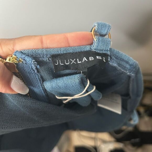 NAT & LIV x JLUXLABEL Eliana Denim Bustier Top - Picture 5 of 6